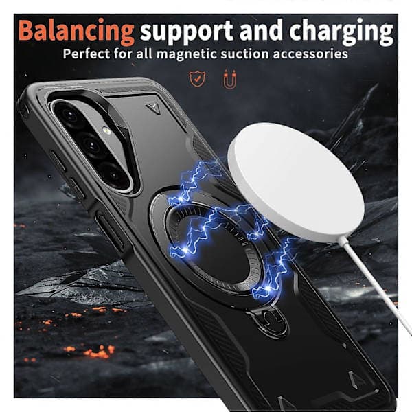 Kompatibel med Galaxy A26 5G telefoncover, sort