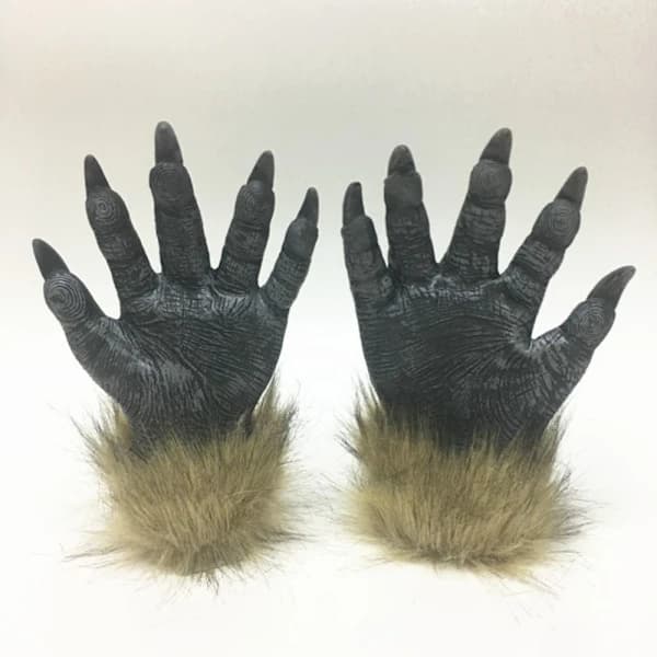 Halloween Varulvehandsker Ulvehoved 2 2 2
