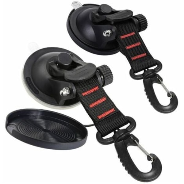 4-pack sugkoppsfästen med sugkoppsfäste för bil, camping, presenning, multifunktionell sugkoppstillbehör för tält som sidomarkis