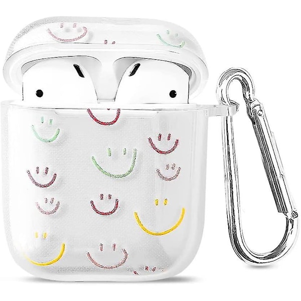XJ-Airpod 2/1 Silikonfodral Tecknad Smiley Dammtät Design