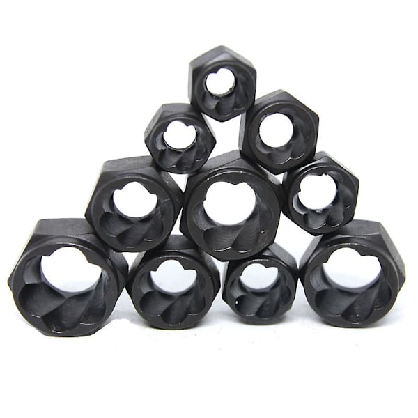 XJ-10-pack Skadad Mutterborttagare Stud Extractor Set Metrisk Borttagningssats för Trasiga Muttrar