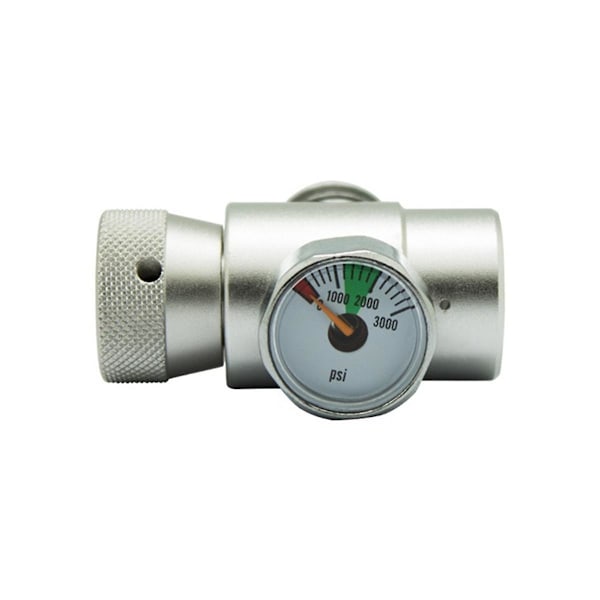XJ-For 3000 Psi Co2 Fylleadapter Regulator På/av Måleventil For Utendørs Adapter, Sølv