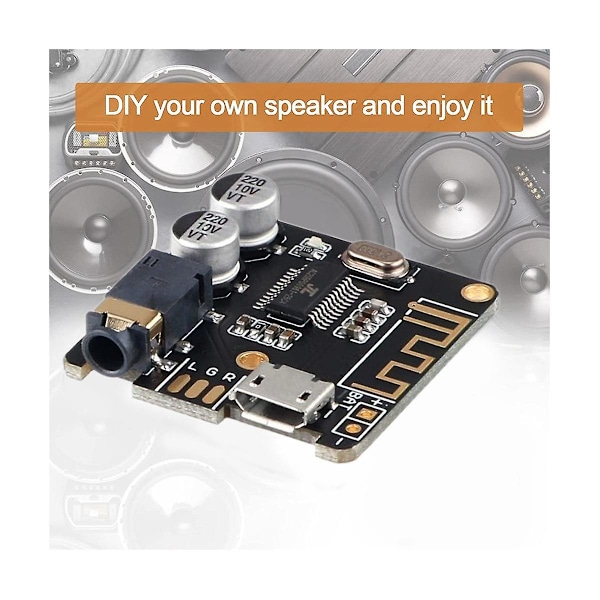 XJ-Bt5.0 Lydmottaker + aux Lydkabelsett Mp3 Bluetooth Dekoder Lossless Bilhøyttaler Lydforsterker