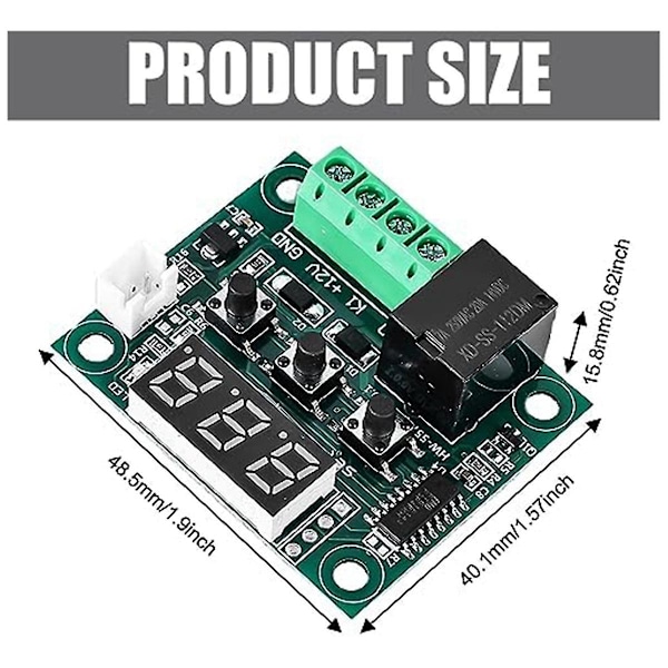 XJ-W1209 DC 12 V LED Digital Termostat Temperaturkontroller, -50-110c Temp Kontroll Switch Modul Bo