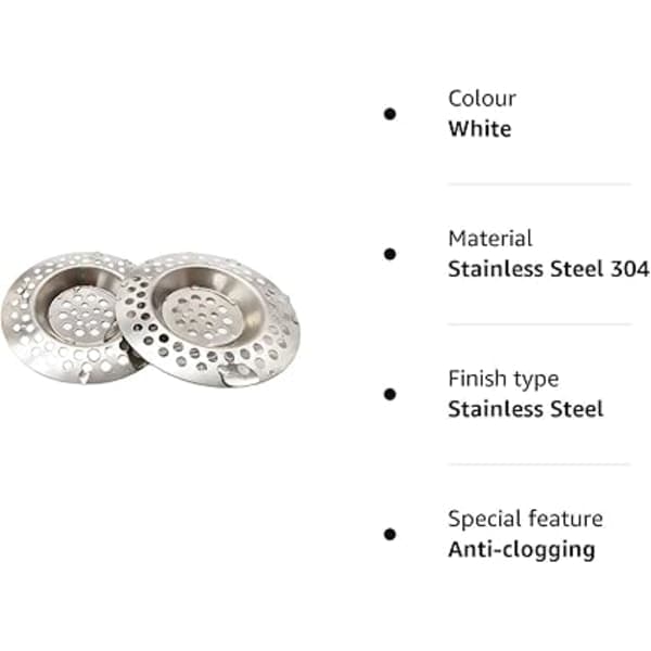 {xjxj}(2 stk.) 70 mm rustfritt stål vask sil plugg vask sil