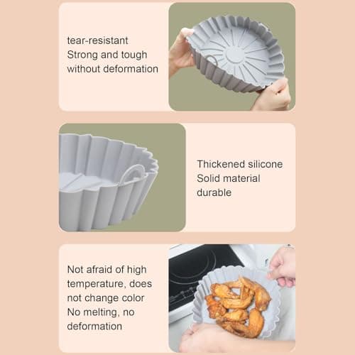 Stor riflet silikonkakeform, non-stick varmebestandig bakeform for desserter (grå) large grey