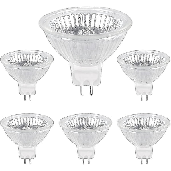 Halogenpære Gu5.3 50w 12v, 800lm Varmhvit 2700k Dimbar, 6-pakning