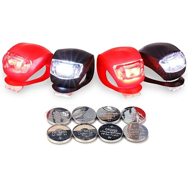 XJ-Cykellampe | Silikone LED cykellygte | For og