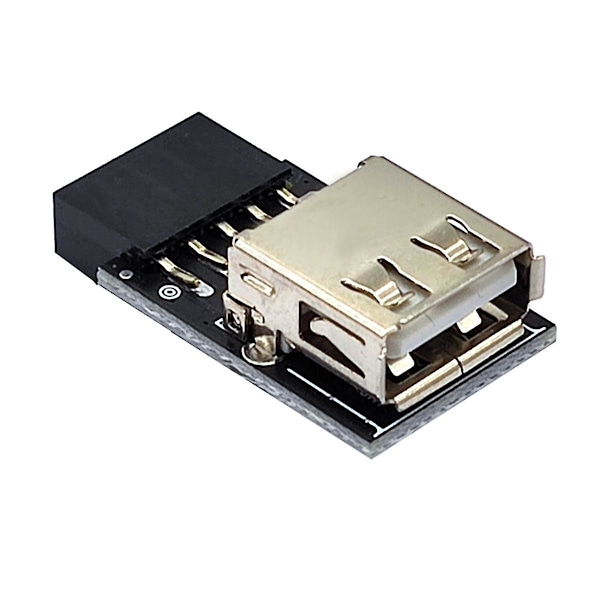 XJ-9pin Till 1 Port USB Adapter Kontakt PC Internt Moderkort 9pin Till USB2.0 Typ A Hona Konverterare