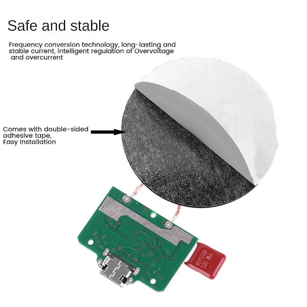 XJ-15w Hurtig Trådløs Oplader Modul Sender Med Boks Pcba Printkort Spole Diy Type-c Port