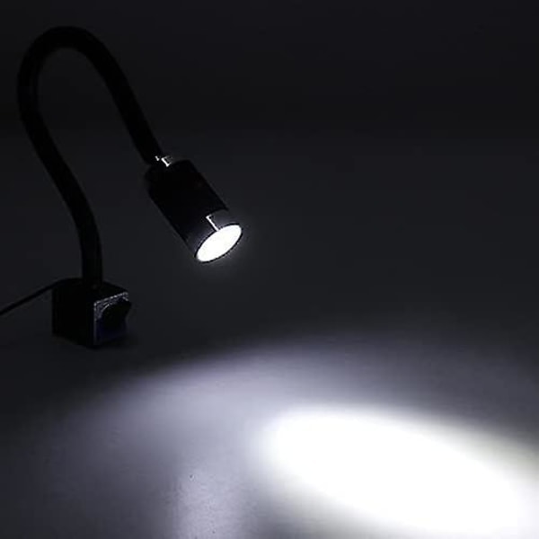 Maskinlampa med Magnetisk Bas, 9W LED Svarvlampa, Flexibel, Vattentät, Magnetisk Bas för Verkstad, Svarv, CNC Fräs, Metallfräsning