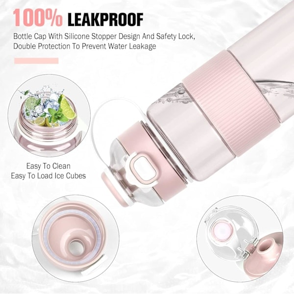 Water bottle with straw, 1L