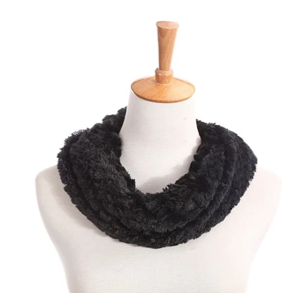 Vinter Halstørklæde Cowl Neck SVART sort