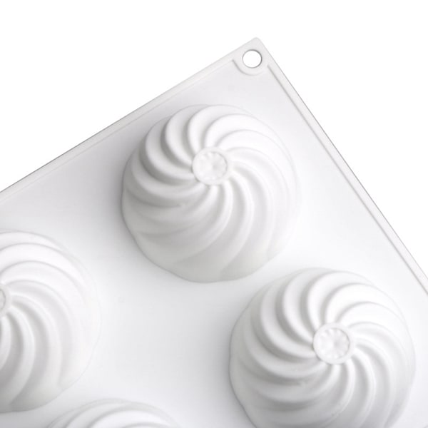 XJ-6 Hulrum Silikone Cyclone Rund Spiral Kage Bage Mousse Form