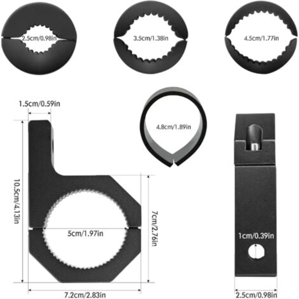 Arbetslampfäste 19-32mm, universell klämma för motorcykel, 4x4, ATV, UTV, lastbil, båt, takräcke (1.5\"/2\") 4 stycken