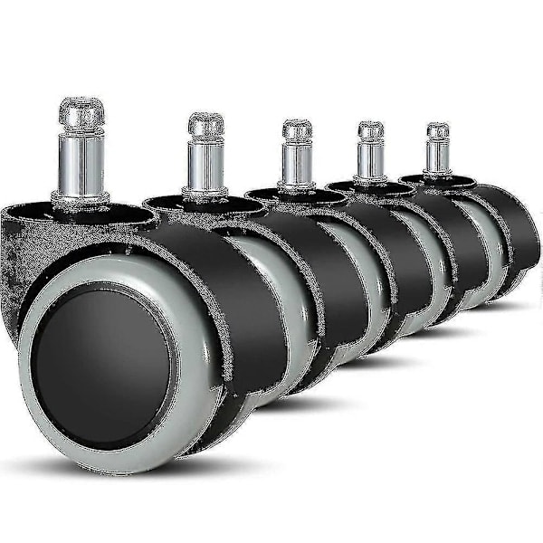 5-pakning kontorstolhjul 11 mm / 22 mm Erstatningshjul for harde gulv for gamingstoler, svingstoler, Pr