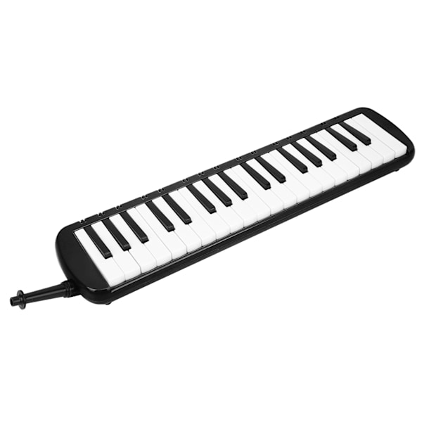 Melodica 37 Tangenter Keyboard Blæseinstrument til Begyndere Professionel Træning Sort
