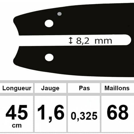Guide OZAKI 45 cm 0,325 1,6 mm
