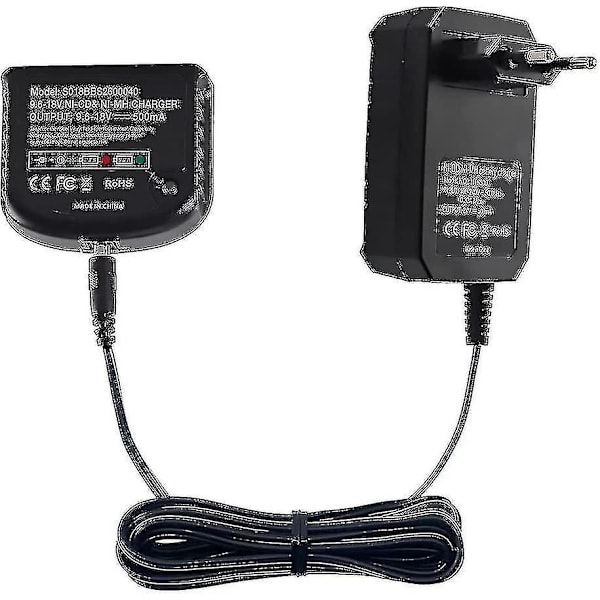 Erstatningsoplader Kompatibel med Black & Decker 9.6v 12v 14.4v 18v Nicad Nimh Batteri Hpb18-ope Hpb18 Hpb14 Hpb12 Hpb96 244760-00 A1718 Fsb18 B