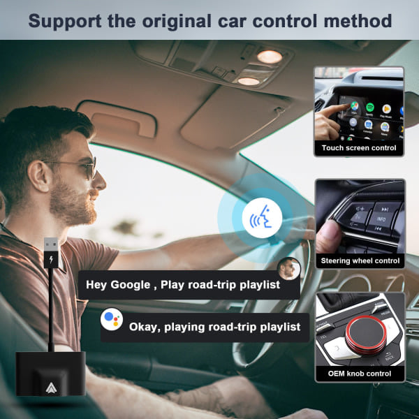 Android Auto Trådlös Adapter, Android Auto USB-Dongel för