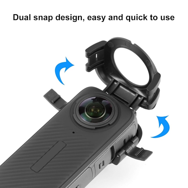 XJ-X4 Linsskydd för Insta360 X4 Panoramisk Actionkamera Linsskydd Fingeravtrycksresistent Anti-repor Tillbehörssats (plast)