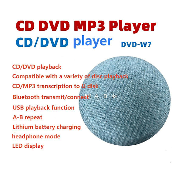 XJ-Monitoiminen DVD/VCD-soitin Langaton Bluetooth USB-lukusoitin Sisäänrakennettu kaiutin Ladattava