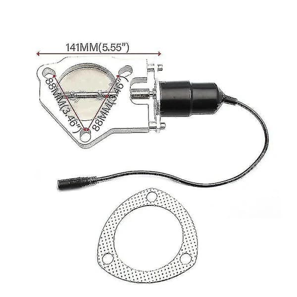 2.5 \" Elektrisk Avgasrör Downpipe E-Cut Cutout Ventil Fjärrkontroll Kit[JUN] 2.5 Tum