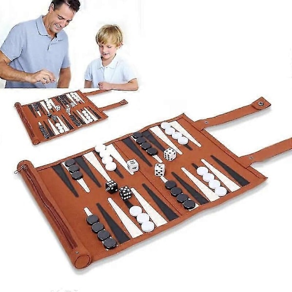 Backgammon Brettspill Bærbar Backgammon Sett For Voksne Klassisk Brettspill