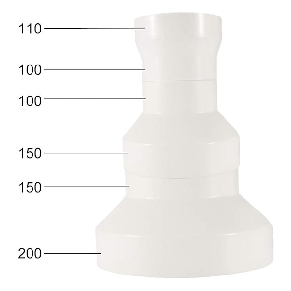 XJ-Ventilationsrör Reduceringsadapter Rör Luftkanaladapter (110-100mm)