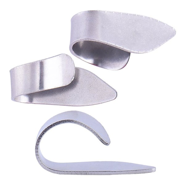 XJ-3 Metall Fingerplektrum + 1 Tumplektrum Set Gitarr Fingerplektrum För Gitarr Dobro Banjo, etc.