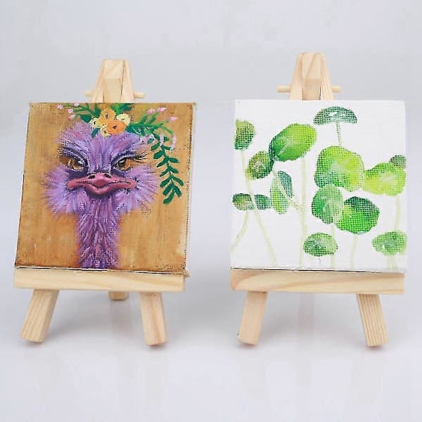 10 Set Mini Displayställ med Duk 8x8cm Bröllopsbordsnummer Målning Hobby Målningshantverk DIY