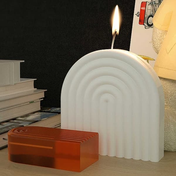 XJ-Lysform Stearinlys U-Form Bue 15cm