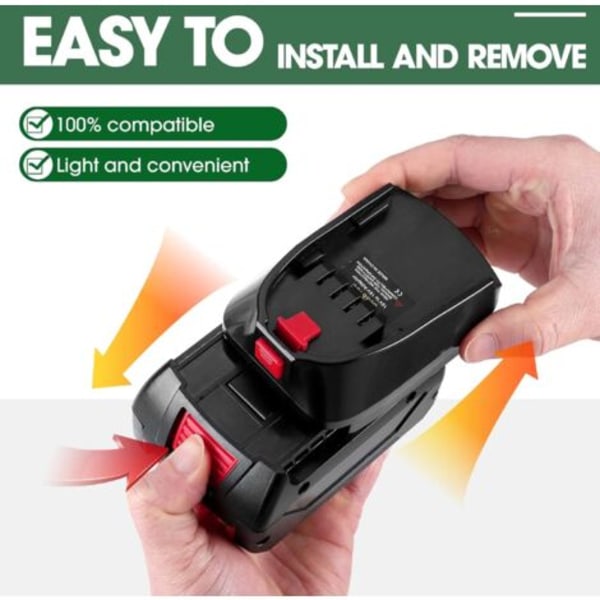 BOSB18C Batteriadapter til Bosch Professional 18V System Batteri GBA 18V Batteri BAT609 BAT610 BAT618 BAT619 Fungerer i Bosch 18V PBA System Elværktøj