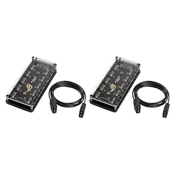 XJ-2x 5v 3pin Rgb Led Splitter 10-port Hub med 50cm 3pin forlængerledning, perfekt til masser af Rgb