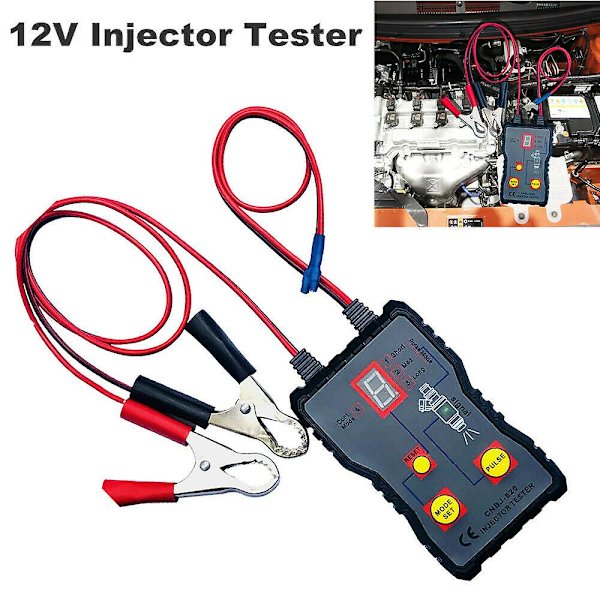 XJ-Automotive Injektortester 4 Moduser Kraftig Drivstoffsystem Skanningsverktøy Drivstoffinjektortester