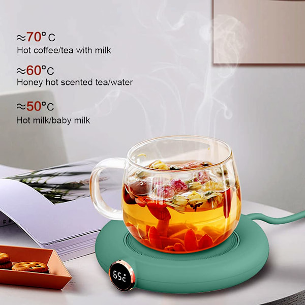 XJ-Kaffekopvarmer, automatisk slukning USB-kopvarmer, elektrisk drikkevarmer, tekopvarmer krusmåtte varmeunderlag 220V