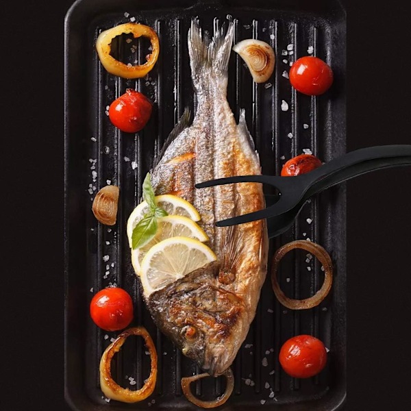 XJ-Silikonspatel med non-stick-belegg, stekespade med grep og vendespade for brød