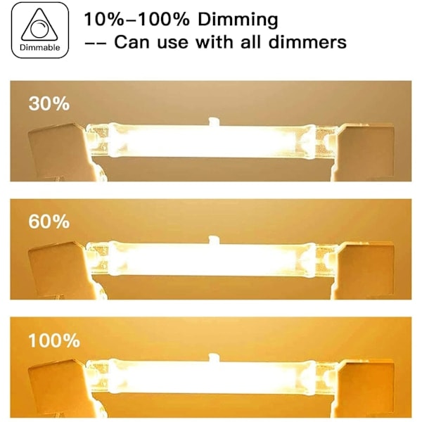 5 stk R7s Halogenpærer 118mm, 1000w 230v, R7s Halogenpærefester 118mm, R7s Halogenpærer Justerbare Halogenpærefester