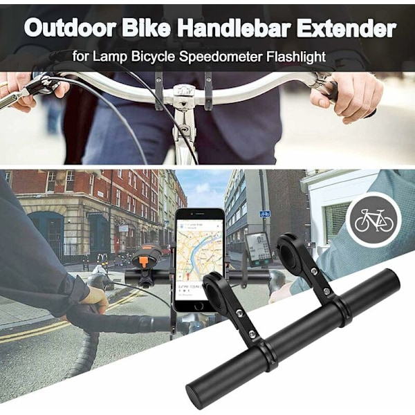 XJ-Styrförlängare i Aluminium för Cykel, Dubbel Förlängning för MTB, Motorcykel (20cm)