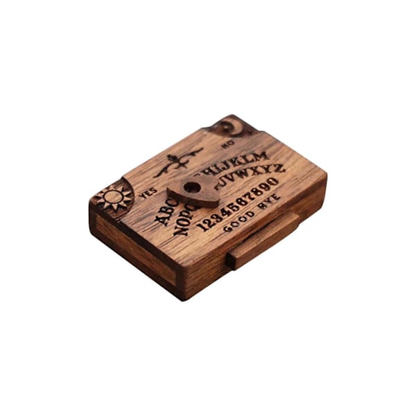 XJ-Miniature Åndebord med Skuffe Ouija-Bord Boligindretning Ouija-Bord Dekorationer Miniature Åndebord Mini Ouija-Bord Halloween Dekorationer Træ