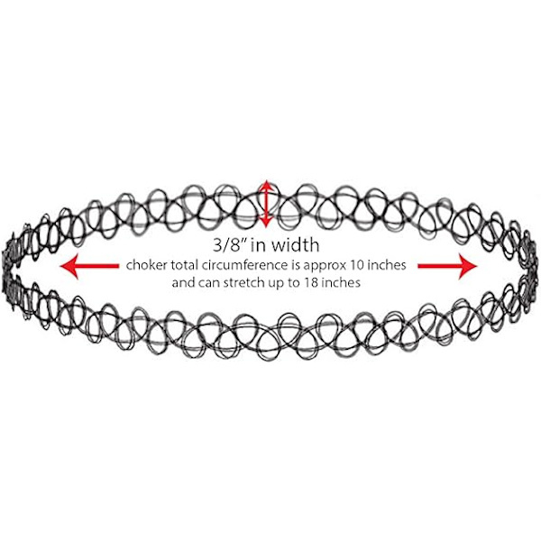 12-pack Chokerhalsband Set Stretch Elastiskt Smyckesset