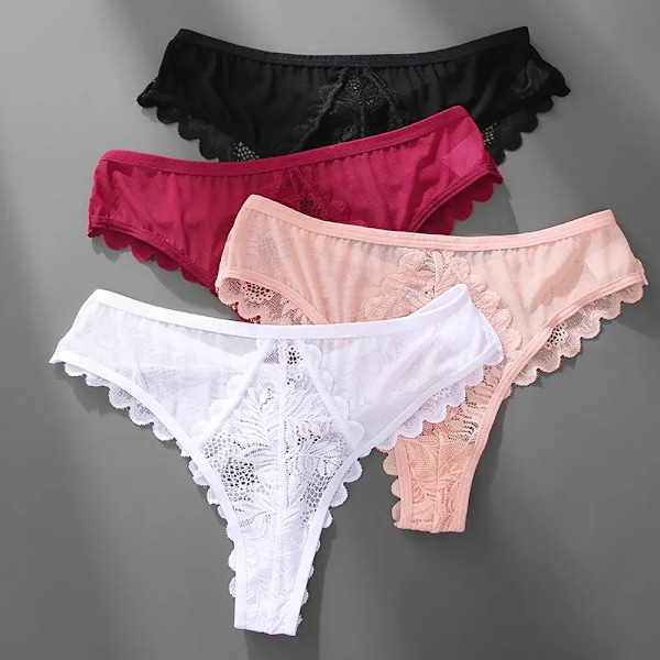 FINETOO 1 st Kvinnor Sexiga Spets G-string Trosor Sexiga S-XL Perspektiv Flickor Trosor Mjuka Underkläder Pantys Underkläder Femme Intimates