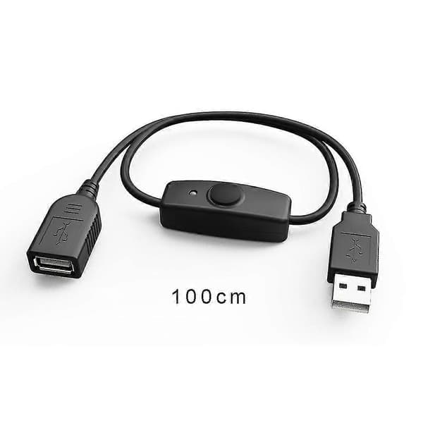 USB 2.0 Extension Cable USB Extension Cord With ON OFF Switch LED Indicator 1M