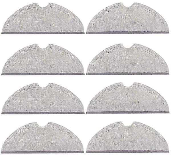 8-pak moppepuder kompatible med Roborock S5 S50 S51 S55 S5 Max S6 S6 MaxV Q7 Max, vaskbare genanvendelige mikrofiber moppeklude