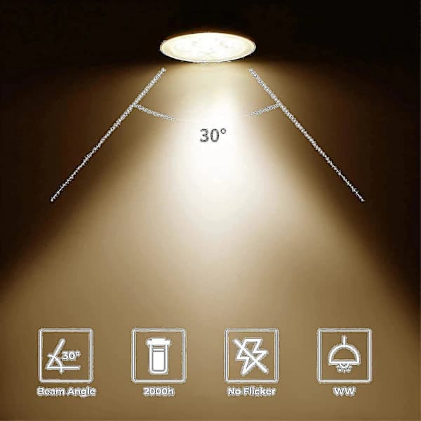 8-pack GU5.3 MR16 35W 12V halogenlampor - varmvit 2800K, dimbara