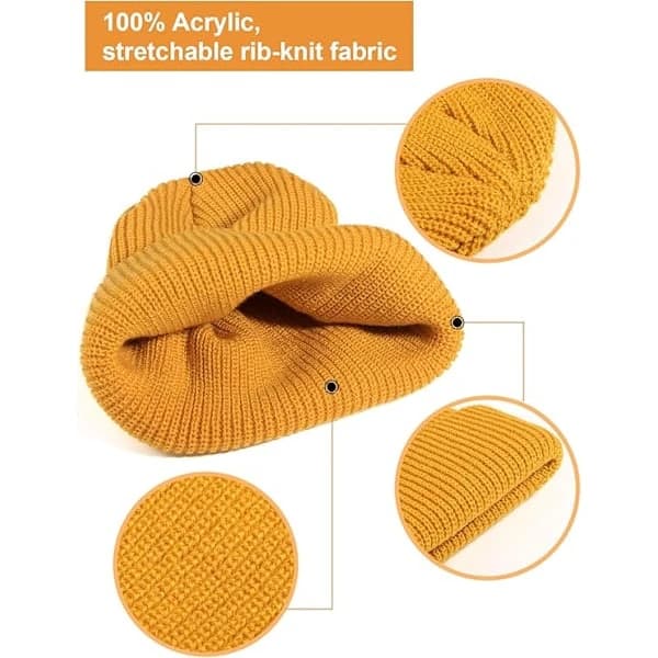 2-pack Kort Fiskarmössa för Vinter Trawlermössa Mössa med Skärm Skull Cap för Män
