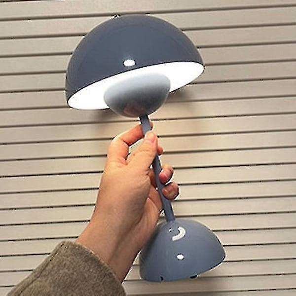 Table Lamp, Eye-Caring LED Flower Pot Table Lamp Portable for School Lime Blue