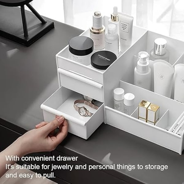 Makeup Opbevaringsboks til Skrivebord med Skuffer, Makeup Organizer