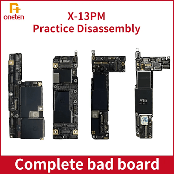 Skadet Komplett Hovedkort For iPhone X 11 12 13 14 Pro Max Mini CPU Nand Power IC Hovedkort Strøm Av Øvelse Reparasjonsferdighet