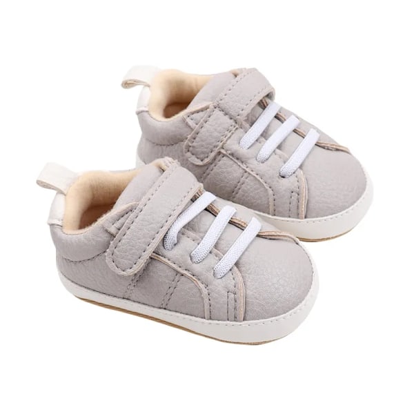 Baby Drenge Piger Tremmesko Søde Læder Sneakers Skridsikker Gummisål Spædbarn Første Gåsko